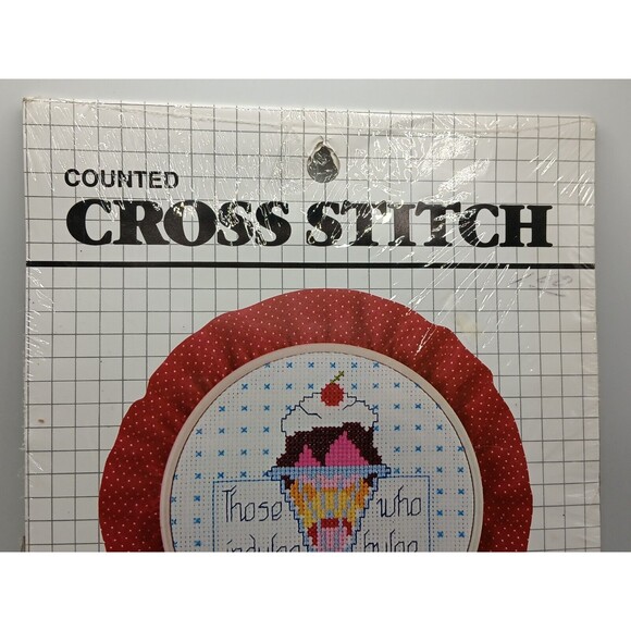 New DMC Counted Cross Stitch Kit Indulge #3011 Ice Cream - Picture 3 of 6